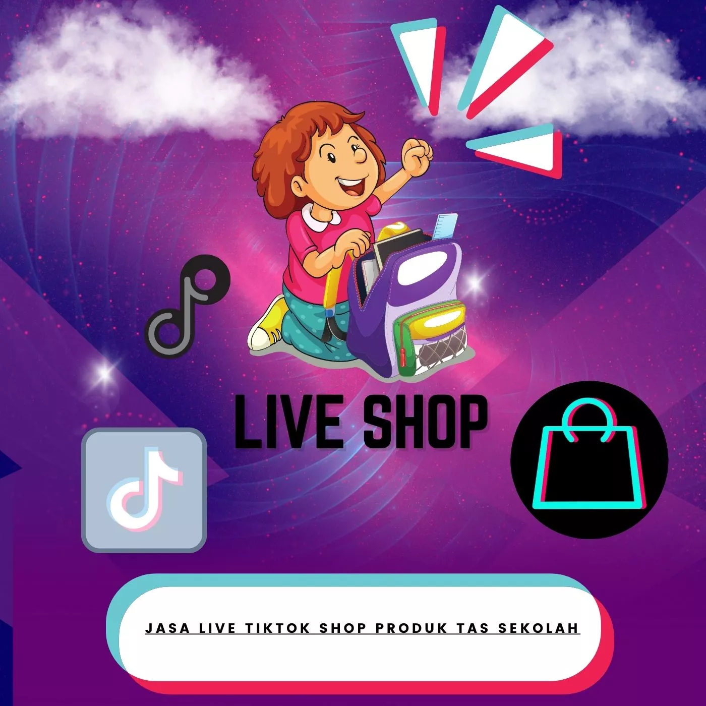 Jasa Live Tiktok Shop Produk Tas Sekolah